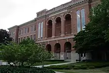 The oldest academic building at UNI, Lang Hall