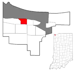 Location within the city of Gary