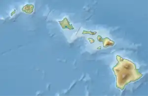 Location of Halulu Lake in Hawaii, US