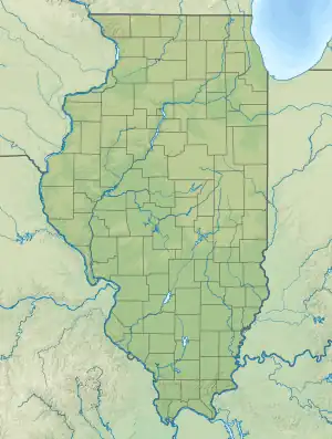 Location of Upper Peoria Lake in Illinois, USA.