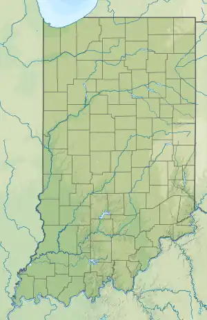 Location of Syracuse Lake in Indiana, USA.