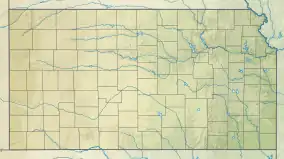 Location of Big Hill Lake in Kansas, USA.