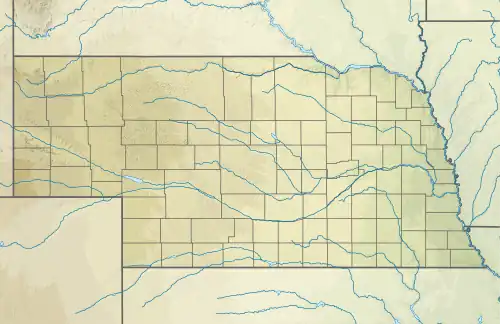 Location of Harlan County Reservoir in Kansas, USA.