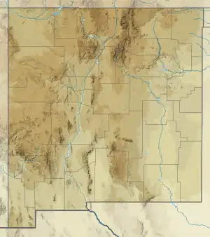 Location of Navajo Lake in New Mexico and Colorado, USA.