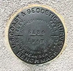 United States Coast and Geodetic Survey benchmark disk in the United States