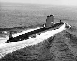 Cobbler (SS-344), underway, 1968.