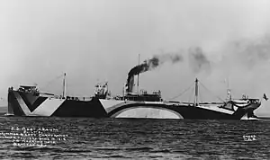 West Apaum painted in dazzle camouflage during sea trials on 20 June 1918