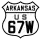 U.S. Highway 67W marker