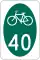 State Bicycle Route 40 marker