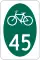 State Bicycle Route 45 marker