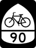 U.S. Bicycle Route 90 marker