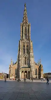 Tower of Ulm Minster (begun 1377, completed 19th century)