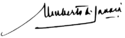 Umberto II of Italy signature