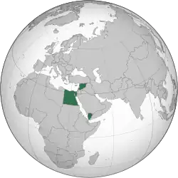 Location of United Arab States