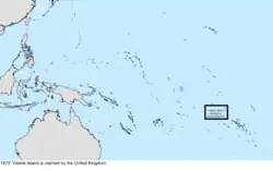 Map of the change to the United States in the Pacific Ocean sometime in 1873