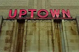 Uptown in Neon Letters