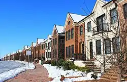 Rowhouses along Worthington Boulevard