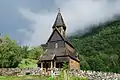 Front view of the stave church