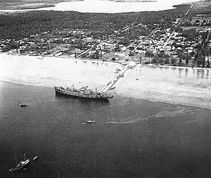 USS Betelgeuse alongside the pier at Tongatapu, Tonga Islands, 8 June 1942