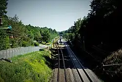 Commuter train station in Västra Bodarna