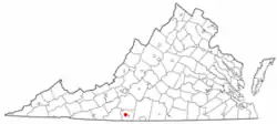 Location of Fieldale, Virginia