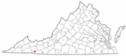 Location of Troutdale, Virginia