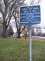 This is a sign which the Newfane Historical Society placed on the front lawn of the Van Horn Mansion in 1984.