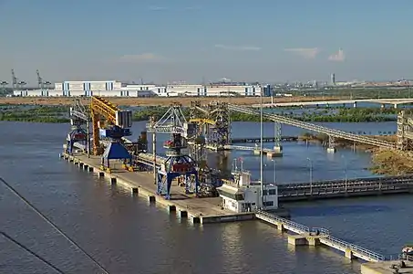 Port in Phú Mỹ, an industrial town