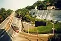 Overview of the memorial before the construction of River Park