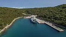 Valbiska, seen from the ferry