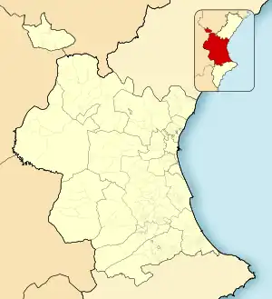 Carcaixent is located in Province of Valencia