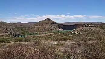 Right side look onto the dam