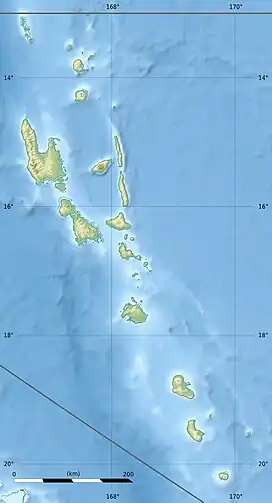 TAH is located in Vanuatu