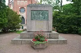 Memorial to those fallen in the Finnish Civil War, by the Central Pori Church, 1920