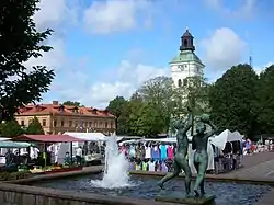 The marketplace and Varberg Church