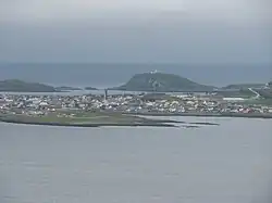 View of the town from the mainland