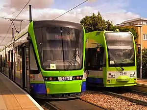 Variobahn and CR4000 trams at Sandilands tram stop