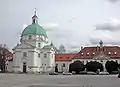 The church from the New Town square