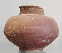 Vase. Terracotta with red slip, ca. 3500–2900 BC. From Telloh, ancient city of Girsu. Louvre Museum.