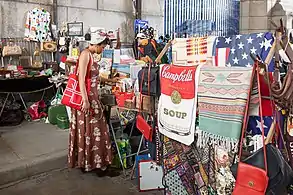 Vendor display under the DUMBO Archway at Brooklyn Flea