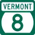 Vermont Route 8 marker