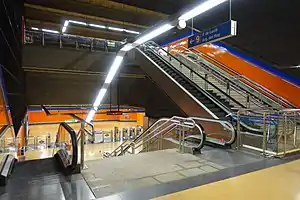 Interior of the San Cipriano metro station.