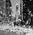 Ronny Jaques: Victory in Europe Day (VE-Day) celebrations, Bay Street, Toronto, Canada. May 1945.