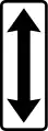 Repetition of the validity of a stop and parking prohibition sign placed perpendicular to the axis of the street