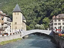 View of the Isère in Moûtiers