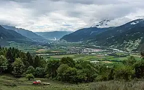 Landquart Region as seen from a hayfield in Malans