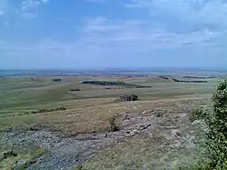 View to the village Gryaznushensky, Kizilsky District