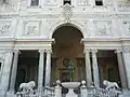 The current Medici Lions at the Villa Medici in Rome