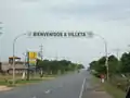 The entrance to the city of Villeta, Paraguay