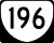 State Route 196 marker